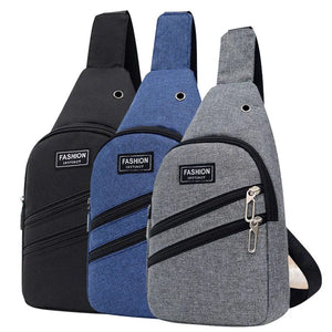 Men's Oxford Chest Bag Sling Bag USB Charging Crossbody Anti Theft Waist Pack