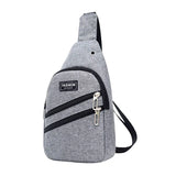 Men's Oxford Chest Bag Sling Bag USB Charging Crossbody Anti Theft Waist Pack
