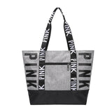 Casual Ladies Nylon Handbag Letter Pattern Shoulder Bag Waterproof