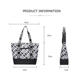 Casual Ladies Nylon Handbag Letter Pattern Shoulder Bag Waterproof