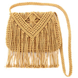 Casual Straw Bag Tassel Beach Crossbody Shoulder Hand Woven Bag