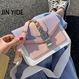 PU Leather Crossbody Bag Wide Strap Shoulder Messenger Bag for Women