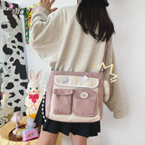 Versatile Small Fresh Messenger Bag for College Students