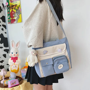 Versatile Small Fresh Messenger Bag for College Students