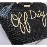 Woven Straw Shoulder Bag with Tassel, Ideal for Travel and Beach