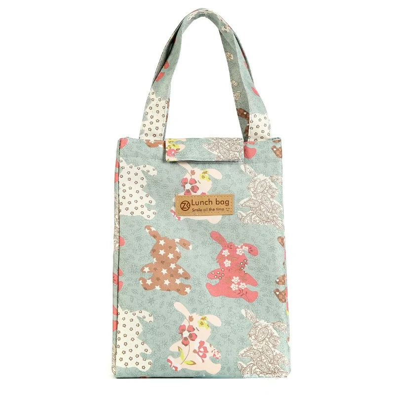 Cute Cat Lunch Bag Cooler Multicolor Portable Thermal Travel Picnic Pack