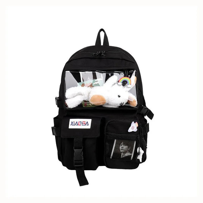 Soft Girl Transparent School Bag Casual Student Backpack