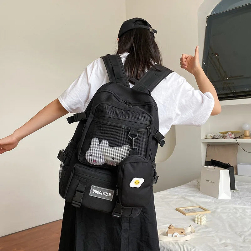 Harajuku Girl Student Schoolbag Large-Capacity Backpack