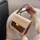 Retro PU Leather Messenger Bag Lady Single Shoulder Bag