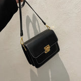 Retro PU Leather Messenger Bag Lady Single Shoulder Bag