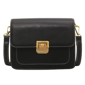 Retro PU Leather Messenger Bag Lady Single Shoulder Bag