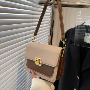 Retro PU Leather Messenger Bag Lady Single Shoulder Bag