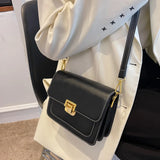 Retro PU Leather Messenger Bag Lady Single Shoulder Bag
