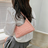 Crocodile Pattern One-Shoulder Bag Women's Retro Baguette