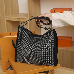 Large capacity Women's PU Leather Tote with Chain Shoulder Bag