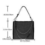Large capacity Women's PU Leather Tote with Chain Shoulder Bag