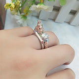 Dragon Zircon Diamond Ring for Men Silver Jewelry