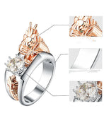 Dragon Zircon Diamond Ring for Men Silver Jewelry