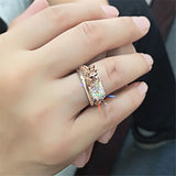 Dragon Zircon Diamond Ring for Men Silver Jewelry