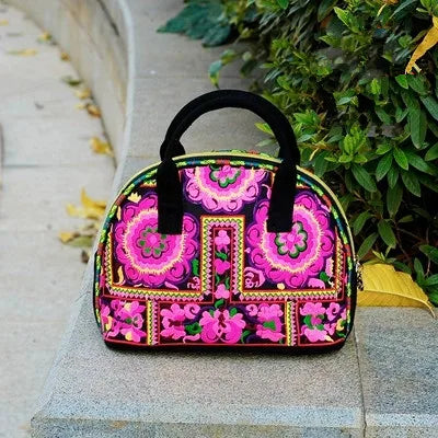 Bohemian Embroidered Canvas Clutches Bag Vintage Style