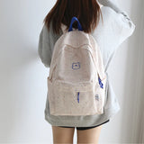 Canvas Schoolbag for Female Students