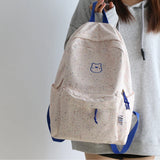 Canvas Schoolbag for Female Students