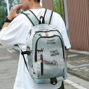 Graffiti Student Backpack Rucksack Girls School Bag High Capacity Women Backpack