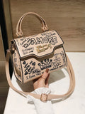 Graffiti Women's Handbag PU Leather Small Flap Bag Cross Body Shoulder Bag