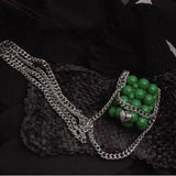 Green Beaded Messenger Bag Women's Ins Chain Bag Mini Beaded Tide Accessories