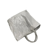 Green PVC Tote Bag Large Capacity Waterproof Shoulder Handbag