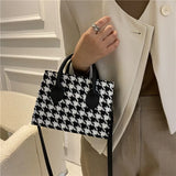 Houndstooth Female Shoulder Messenger Bag
