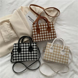 Houndstooth Female Shoulder Messenger Bag