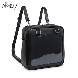 Square PU Shoulder Bag Women's Casual Messenger Bag