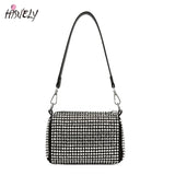 Hot Diamond One-Shoulder Messenger Bag with Metal Chain