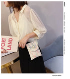 Women's Mini Cotton Linen One-Shoulder Messenger Phone Bag