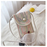 Women's Mini Cotton Linen One-Shoulder Messenger Phone Bag