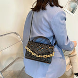 Lady Rhombic Line Shoulder Bag Famous Woman Handbag Messenger B139