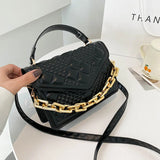 Lady Rhombic Line Shoulder Bag Famous Woman Handbag Messenger B139