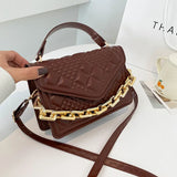 Lady Rhombic Line Shoulder Bag Famous Woman Handbag Messenger B139