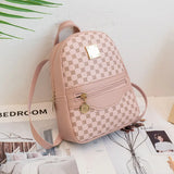 Mini Backpack for Girls PU Leather Storage Bag