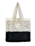 Faux Fur Tote Bag Soft Plush Shopper Warm Winter