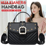 Luxury Diamond-Encrusted Leather Shoulder Bag