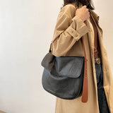 Soft Leather Shoulder Bag Retro Messenger Bag