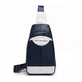 Men's PU Leather Chest Pack Crossbody Bag School Bag