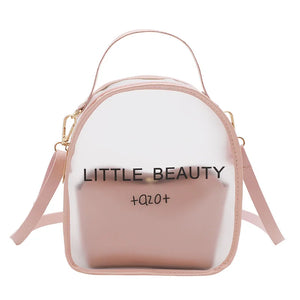 PVC Transparent Letter Backpack for Teenage Girls