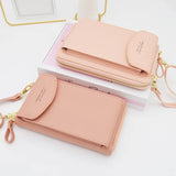 PU Leather Solid Phone Bag Handbag Shoulder Bag