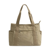 Large Capacity Canvas Bag One Shoulder Retro Casual Canvas Handbag