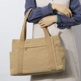 Large Capacity Canvas Bag One Shoulder Retro Casual Canvas Handbag