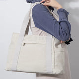 Large Capacity Canvas Bag One Shoulder Retro Casual Canvas Handbag
