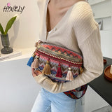Tassel Woven Shoulder Bag Ethnic Messenger Bag